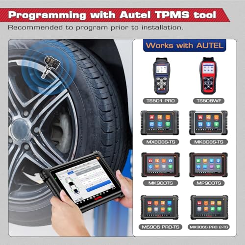 Image of Autel MX-Sensor TPMS Sensors 20 Pack, 2-in-1 315 /433MHz Universal Tire Pressure Monitoring System Sensors, OE-Quality 100% Programmable with TS508 MS906TS MS906 PRO-TS for Tire Shops Garages