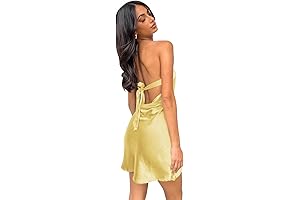 Women's Strapless Satin Homecoming Mini Dress