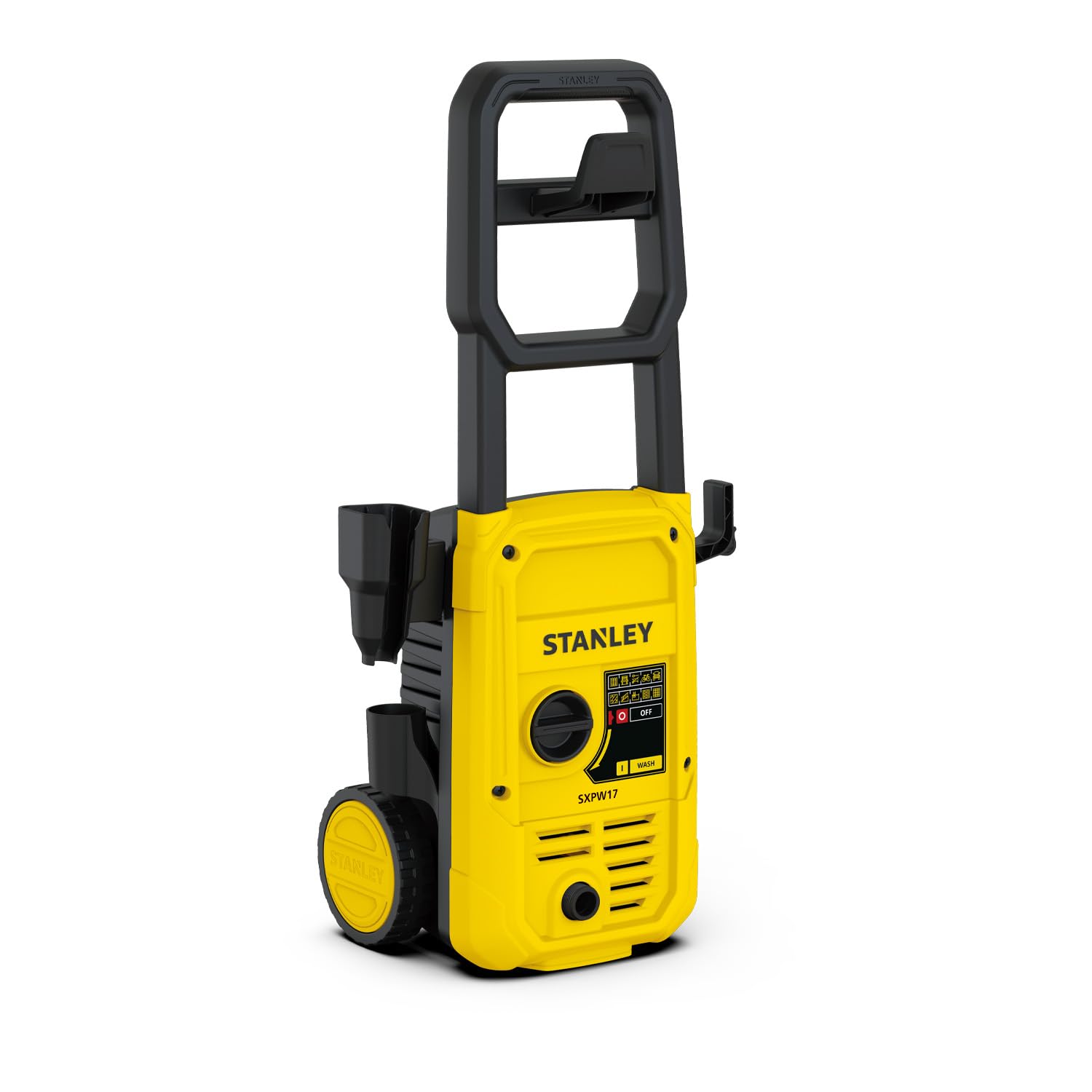 Stanley SXPW17P wysokociśnieniowa myjka wysokociśnieniowa do domu i samochodu z mopem podłogowym i stałą szczotką (1700 W, 130 bar, 450 l/h)