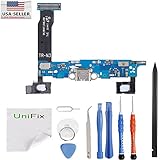 Unifix-Charging Port Flex Cable Dock Connector USB Port Replacement for Samsung Galaxy Note 4 N910T Tmobile + Premium Tools