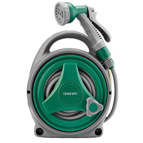 Garden Hose Reel 14M with Spray Gun Nozzles