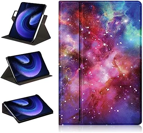 Case Compatible with Xiaomi Pad 6 Tablet 11.0 inch Released 2023 Multi-Angle Stand Cover for Mi Pad 6 Pro Tablet 360° Adjustable Swivel,Galaxy