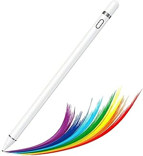 Stylus Pens for Touch Screens,Active Stylus Compatible with Apple,Capacitive Pencil for Kid Student Drawing, Writing,High Sensitivity,for Touch Screen Devices Tablet,Smartphone (White)