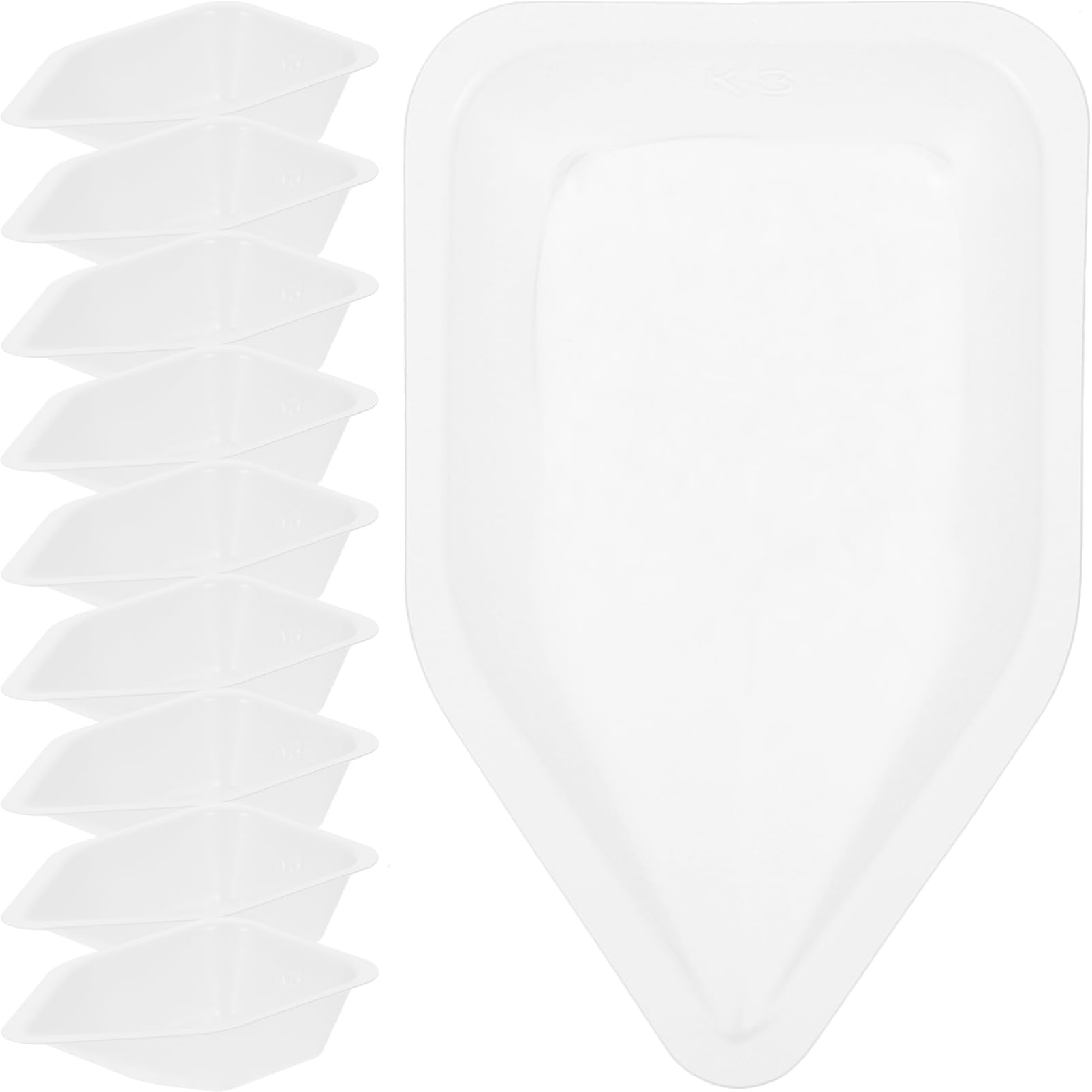 CHILDWEET 10 Pcs Weighing Weighing Dishes Reusable Weighing Boats Weighing Pans Weighing Boats for Powder Weighing Powder Tray Weighing Powder Dishes Weighing Tray Plastic