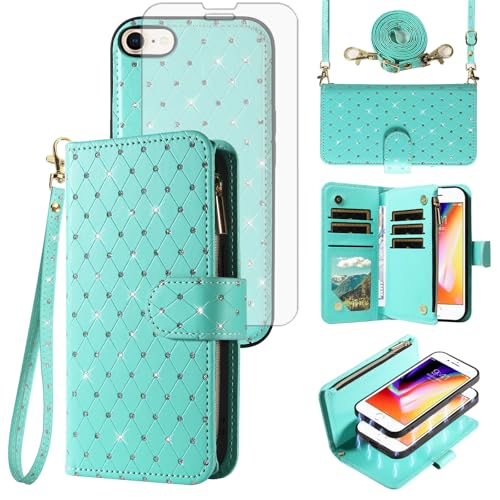 Coque iP 7 Asuwish antichoc avec grip silicone bleu sarcelle