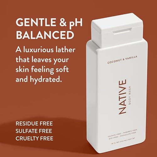 Native Body Wash Contains Naturally Derived Ingredients | For Women & Men, Sulfate, Paraben, & Dye Free Leaving Skin Soft And Hydrated | Coconut & Vanilla 18 Oz thumb #1