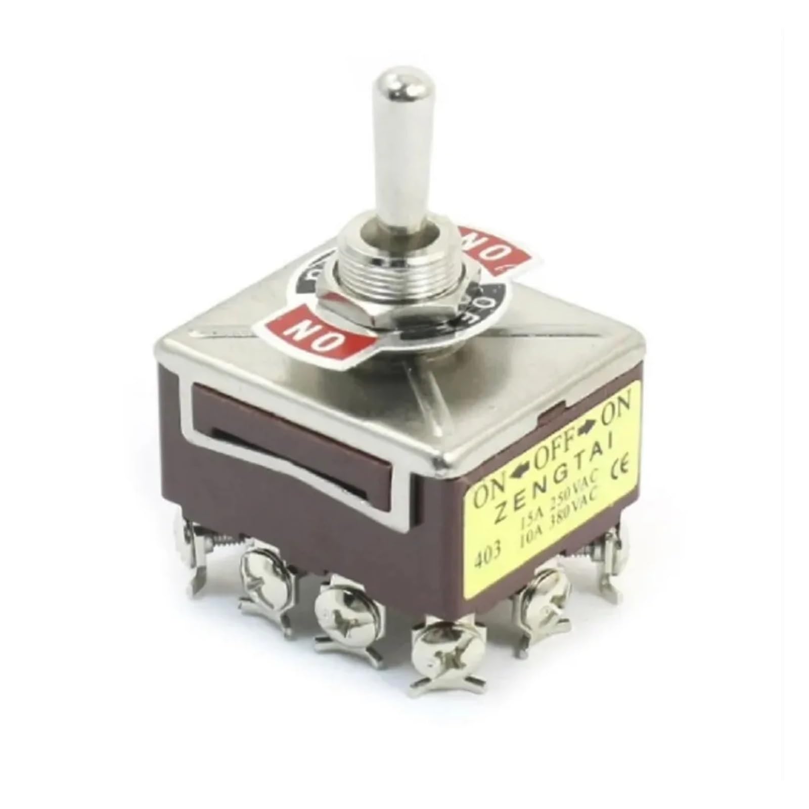 Interrupteur à bascule 4PDT FYOCOXDS AC 380V 10A 12 broches ON/OFF/ON