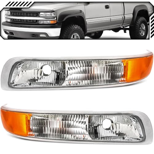 EPIC LIGHTING OE Fitment Replacement Side Marker Turn Signal Lights Lamps Compatible with 1999-2002 Silverado Pickup Classic 2000-2006 Suburban Tahoe [ GM2520173 15199558 GM2521173 15199559 ] Pair
