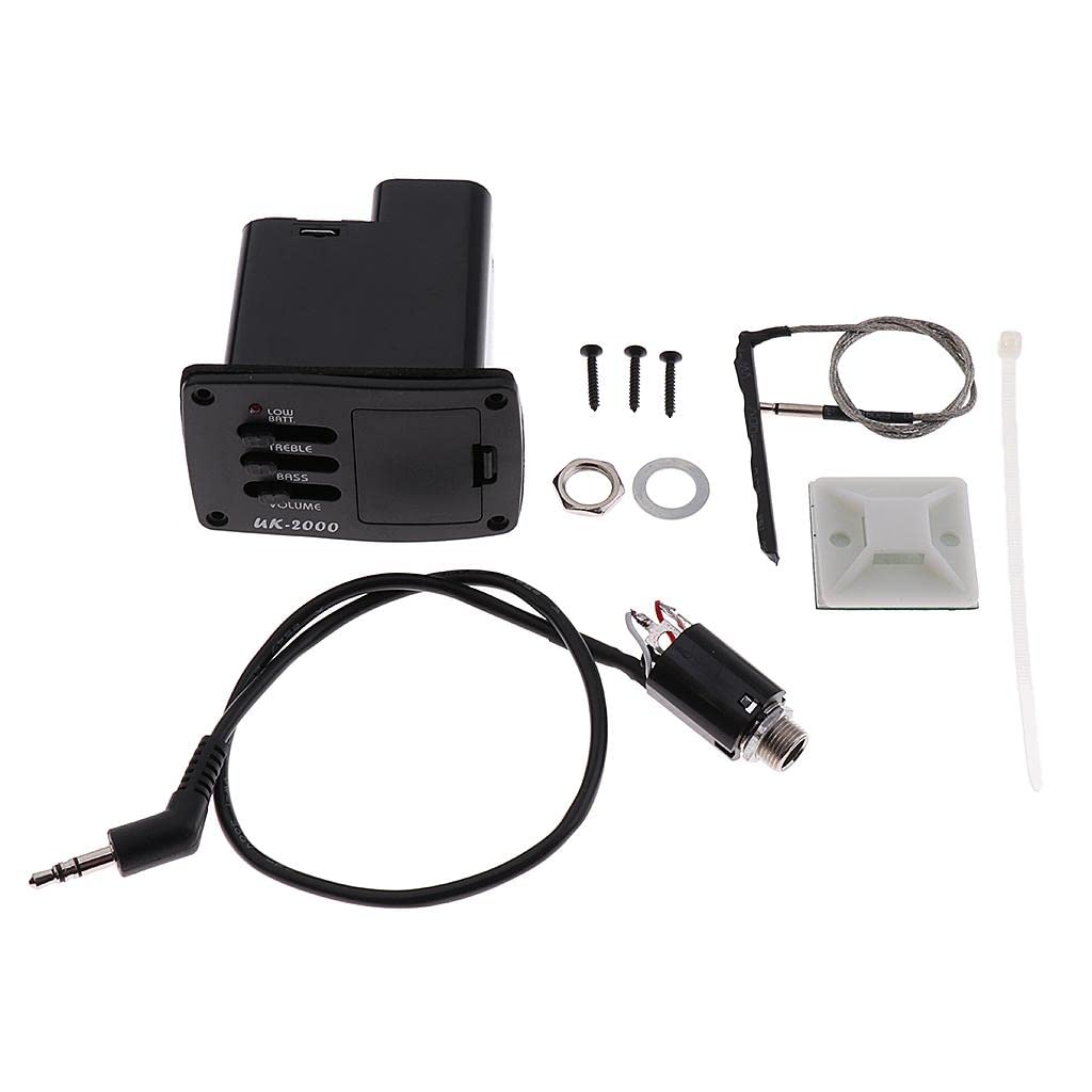 LOOM TREE® Fienst Replacement Ukulele Piezo Pickup Preamp for Wood Guitar/Ukulele Parts Black | Authentic Collector's Piece | Rare Collectible | 1X Wood Guitar Pickup | Black-image-35