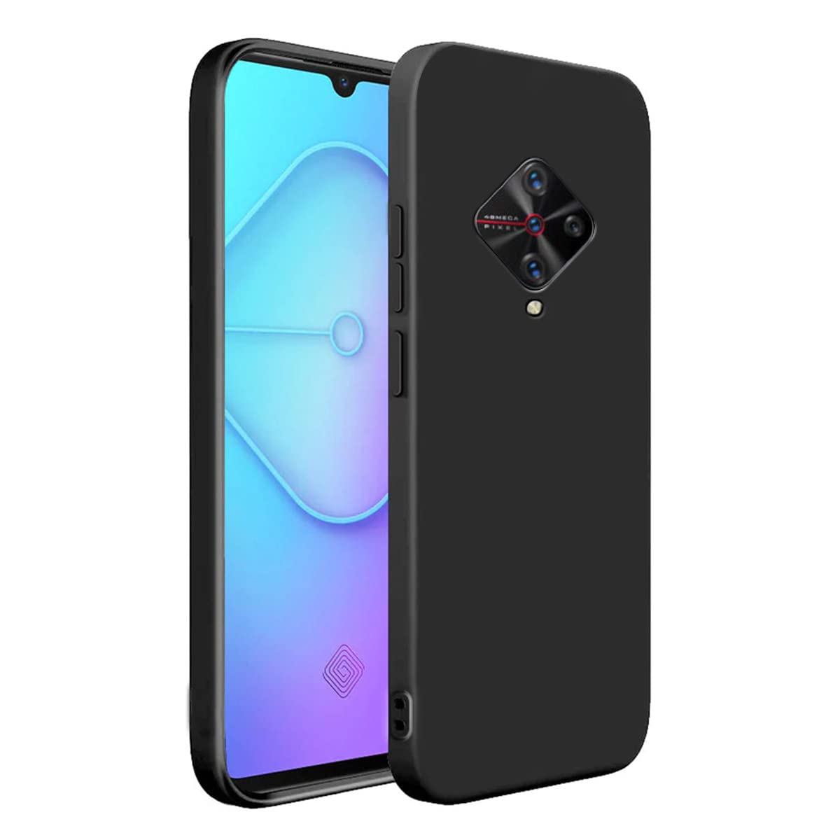 LIRAMARK Silicone Soft Back Cover Case for Vivo S1 Pro/Vivo 1920 (Silicone Black) (B0BBVD41H1) Amazon Price History, Amazon Price Tracker