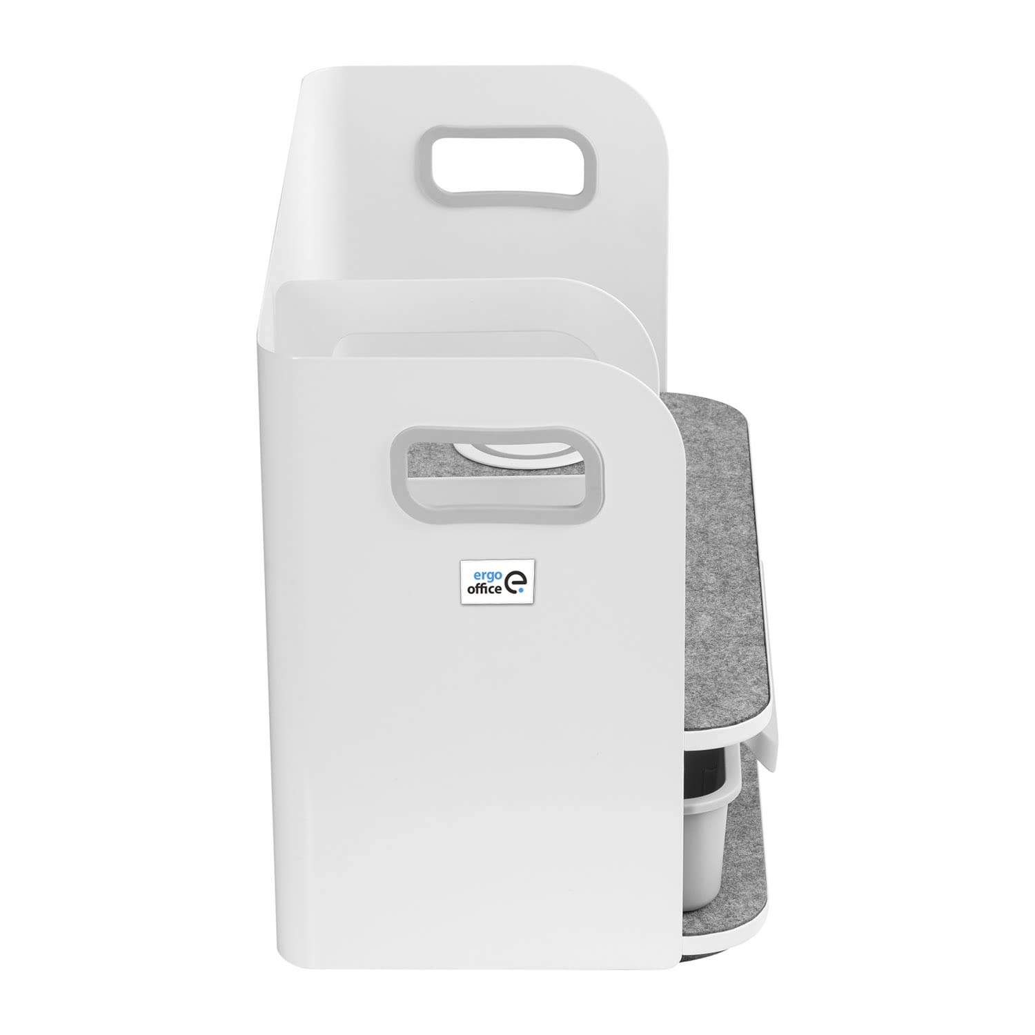 Organizer da scrivania con cassetto e caricatore wireless Qi + organizer da tavolo salvaspazio per accessori | Ideale per ufficio e casa