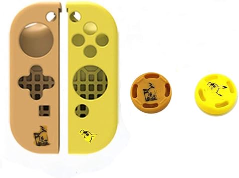 Silicone Non-Slip Cap Case Thumb Grips Cover Analog Thumb Stick Joystick Button Cap Handle Button Caps for Nintendo Switch Joy-con 2PCS Rocker Cap + Handle Sleeve