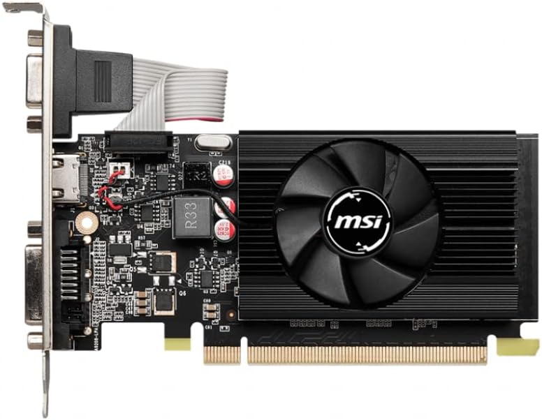 MSI Scheda grafica da gioco GeForce GT 730 N730K-2GD3/LP - 2 GB DDR3, 902 MHz, PCI Express 2.0, 64 bit, DL-DVI-D/HDMI/D-SUB