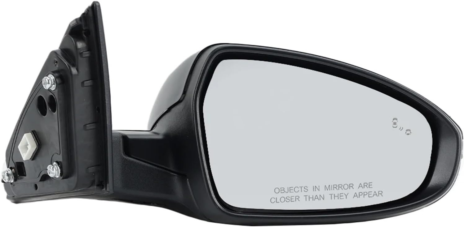 8 Pins Side Rearview Mirror Assembly Compatible For Kia FORTE/ERATO/SHUMA 2019-2023 Black With Blind Spot Light Wing Mirror Car Accessories(1 pair)