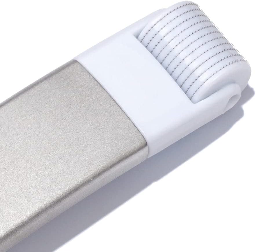 StackedSkincare Microneedling Skin Refining Tool with Replaceable 0.2mm Roller Head – Cosmetic Microneedling for Daily Use – Aluminum Handle for Smoother-Looking, Even Skin
