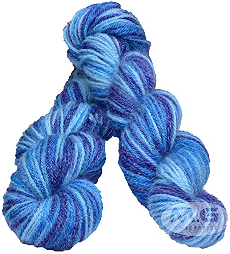 Image of M.G ENTERPRISE Os wal Multi Royal (400 gm) Wool Hank Hand Knitting Wool /Art Craft Soft Fingering Crochet Hook Yarn, Needle Knitting Yarn Thread dye U