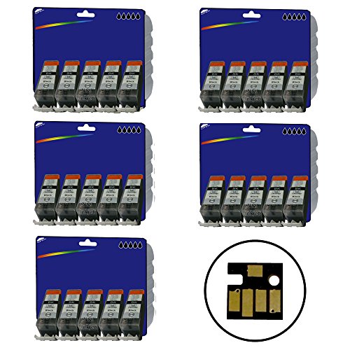 25 de color negro C525 non-original XL Cartuchos de tinta para Canon Pixma iP4850, iP4950, iX6250, iX6550, MG5150, MG5200, MG5250, MG5320, MG5350, MG6150, MG6220, MG6250, MG8150, MG8170, MG8220, MG8250, MX715, MX882, MX885, MX895  Core-Tekk no OEM compatibles