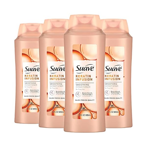 Suave Professionals Smoothing Conditioner For Dry Hair Keratin Infusion Hair Conditioner with 48-hour Frizz Control, 28…