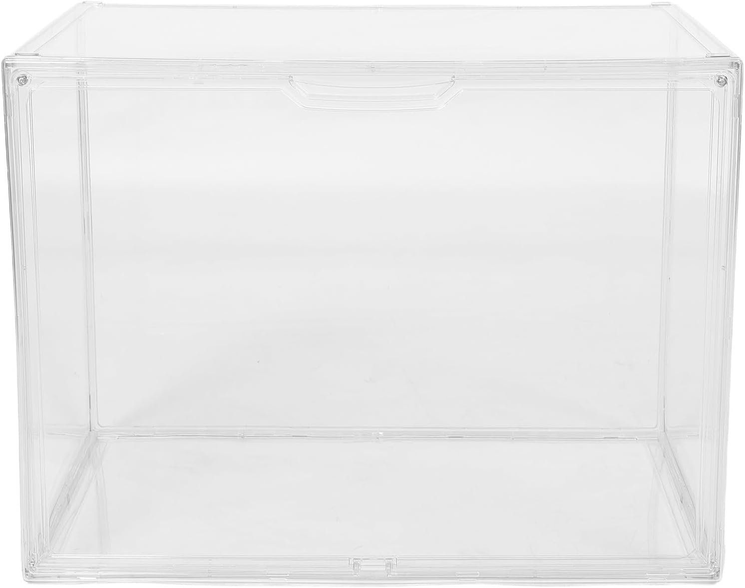 Shoe Box Organizer: Stackable Plastic Shoe Box with Clear Door - Boots Storage Container For Display Sneakers - Transparent