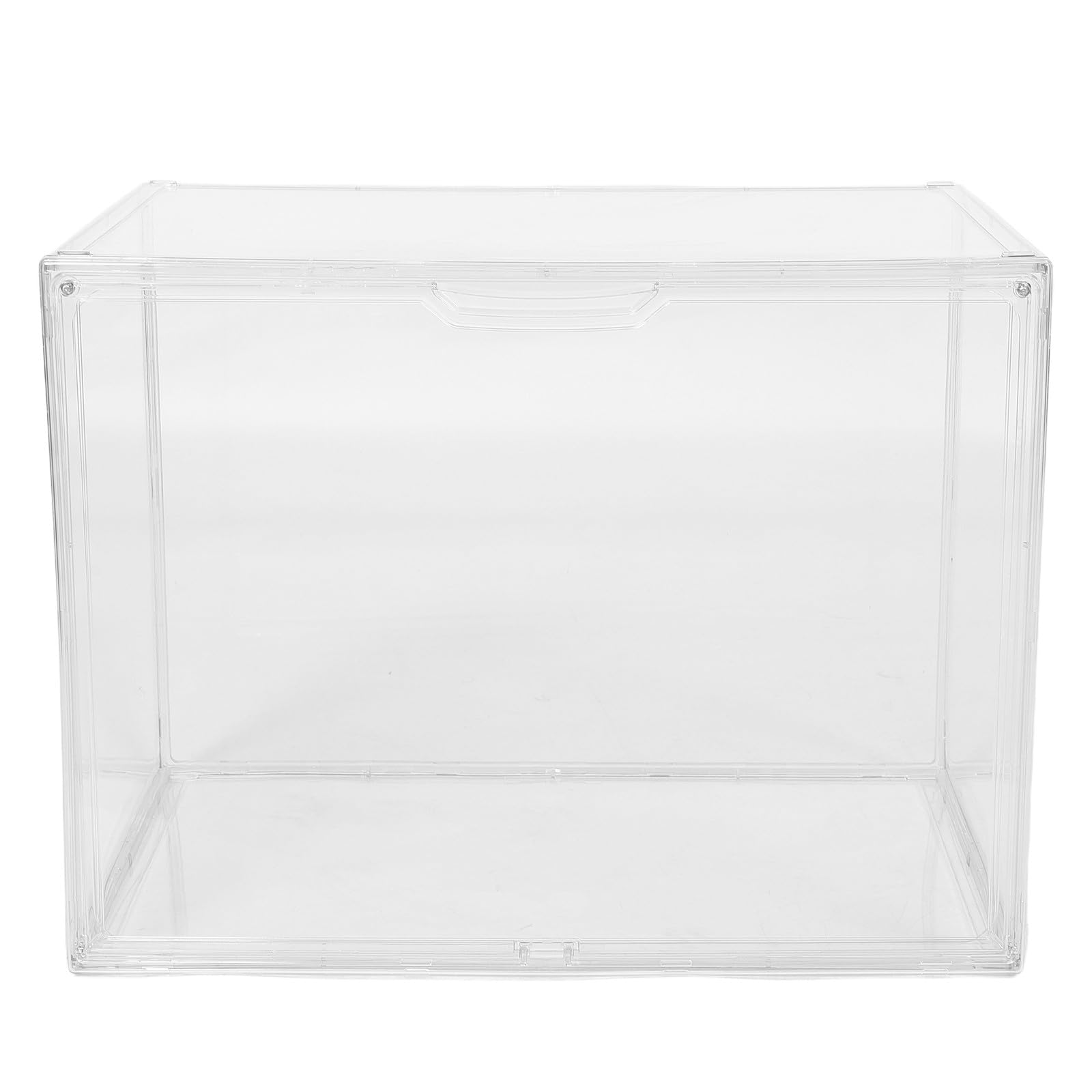Gadpiparty Caja apilable para guardar zapatos: caja transparente con tapa, organizador plegable de plástico para guardar zapatillas en el armario.