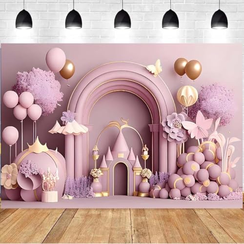 Toile de fond pour fête d'anniversaire fille sans plis ni reflets