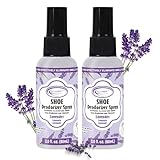 Air Jungles Shoe Deodorizer Spray, Lavender Scent- 2 fl oz (Pack of 2), Odor Eliminator for Sneaker, Boot, Locker and Gym Bag, Smell Remover Footwear Freshener Spray