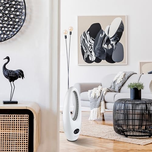 Comfort Zone 28-Inch Oscillating Bladeless Tower Fan with Remote Control, 3 Speeds, 70° Oscillation, Portable Tower Fan with 9-Hour Timer & LED Display – Ideal for Home, Bedroom, Dorm, or Office by Comfort Zone - Image 6