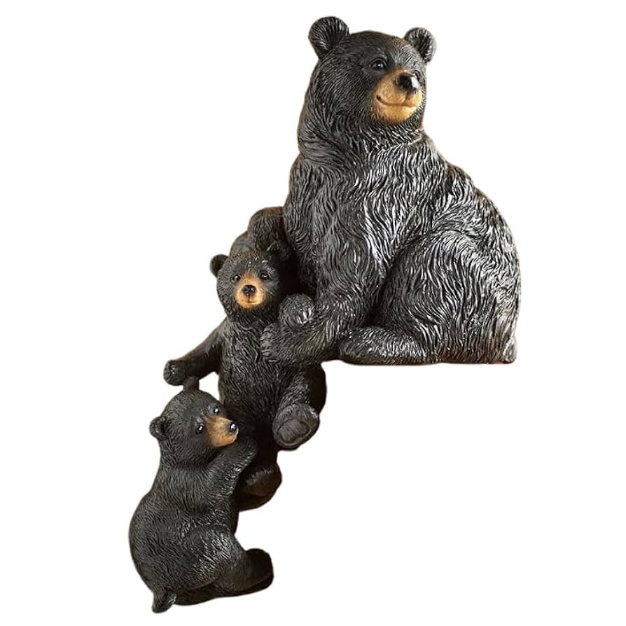 Amazon.co.jp: [Rebirth]くま 置物 熊の家族 ブラックベア