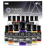 Gaahleri Kaleido Primary 12‑Color Set – 水性アクリルエアブラシ塗料キット（スケールモデル、ガンダム、メカ、車、ミニチュア用）希釈済み、高光沢、速乾、シンナー＆クリーナー付き