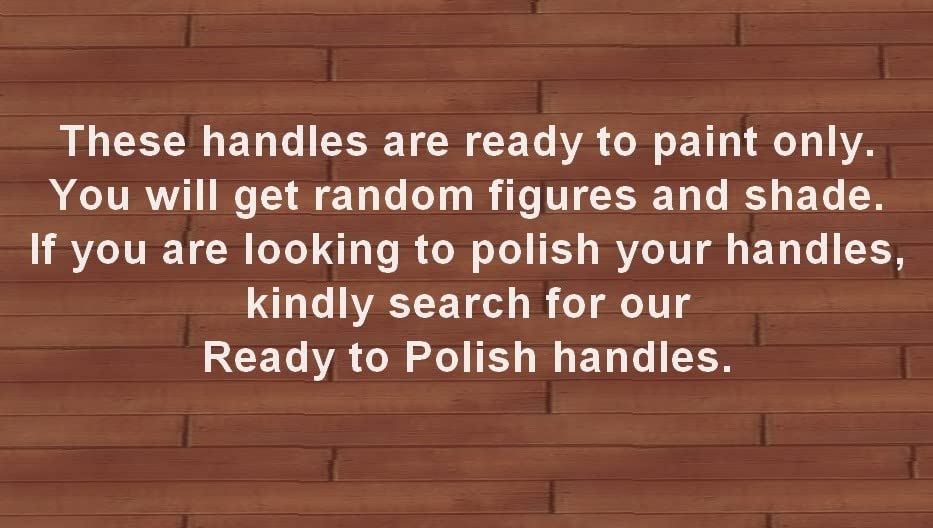 Image of Teakwood RAW Handles Ready to Paint for Home and Office, Wardrobe Handle, Kitchen Cabinet Handle, Drawers Pully, Set of 2 Handles (RAW Unfinished Ready to Paint, 16 inch)