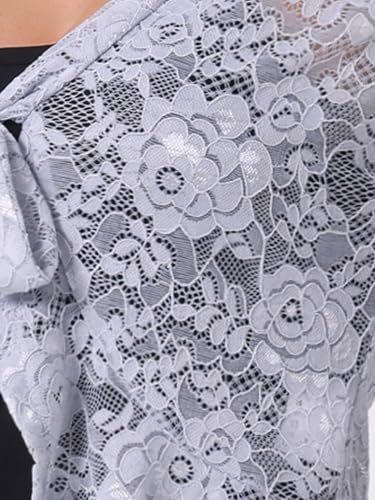 Image of Allegra K Bolero Shrug for Women's Lace Cardigan Tie Front Crop Ruffled Formal Dressy Wedding Shrugs