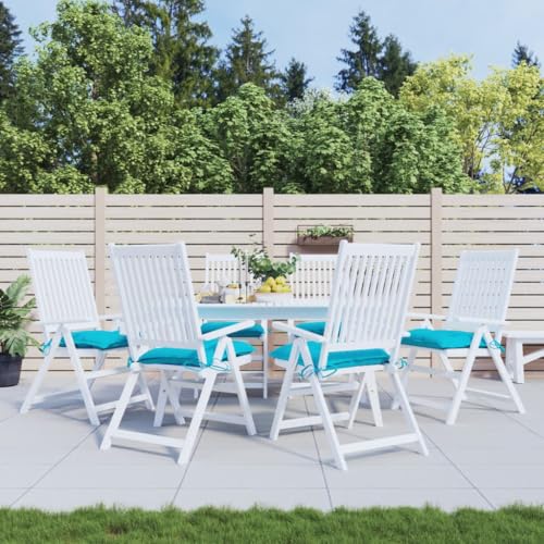 Coussins de chaise 40x40x7 cm galette de chaise tissu turquoise