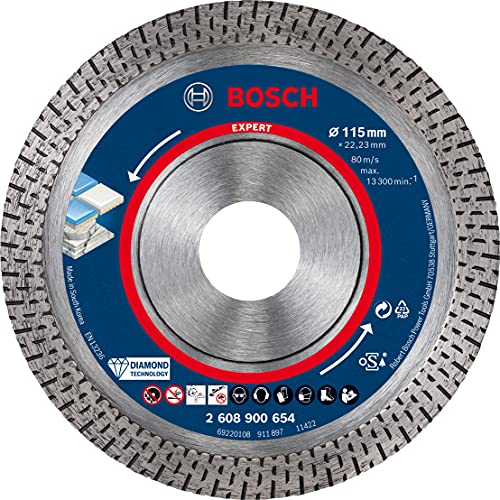 1x Expert HardCeramic Elmas Kesme Diskleri (Sert fayanslar, Sert taş, Ø 115 mm, Aksesuar Küçük Avuç Taşlama Makinesi)