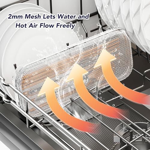 image for HOZETOKE Dishwasher Basket, 18/8 Food-Grade Stainless Steel Dishwasher
