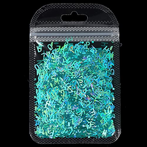 Diarypiece Sparkle English Letters Glitter Sequins, Crystal UV Epoxy Resin Mold Fillings, for 3D Holographics Nail Art