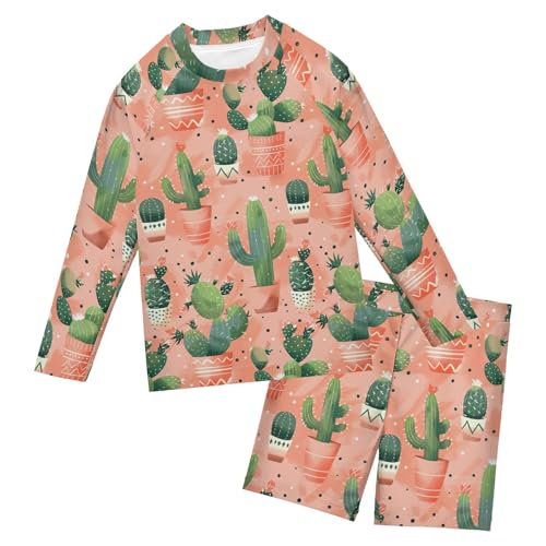 Cactus Baby Boys' Toddler Long Sleeved Rashguard Swim Bathing Suit Set B0403570