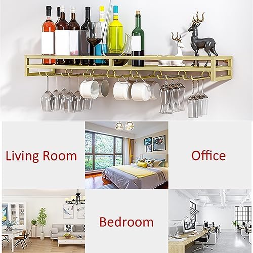 Wall Mounted Wine Rack - Sturdy Metal Glass Holder, Space-Saving Design for Organized Wine Glass Storage, Perfect for Home Bars and Kitchens, Includes Screws for Easy Installation