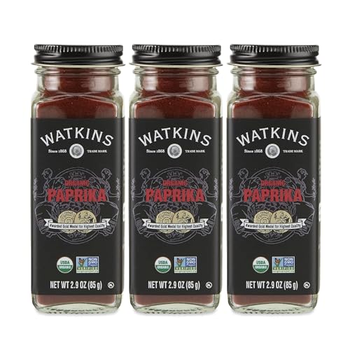 Image of Watkins Gourmet Organic Spice Jar, Paprika, 2.9 Ounce Jar, 3 Count