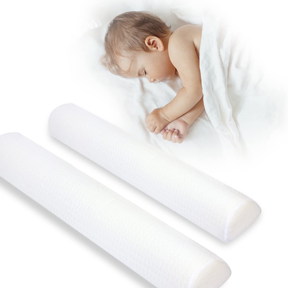 TANYOO Bettgitter Bettkantenschutz für Kinderbett Schutzkissen Bed Bumper mit rutschfeste und Waschbarer Bezug Rausfallschutz Bettsicherung für Kleinkinder Baby Erwachsene (2 PÄCKCHEN)