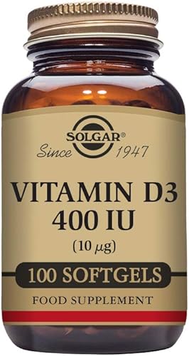 Solgar Vitamina D3 (colecalciferol) 250 MCG (10,000 UI), 100 cápsulas blandas - Ayuda a mantener huesos y dientes saludables - Apoyo al sistema