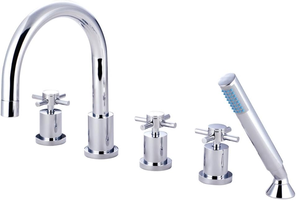 Elements of Design 5Piece Roman Tub Filler with Hand Shower, lever handle, Chrome
