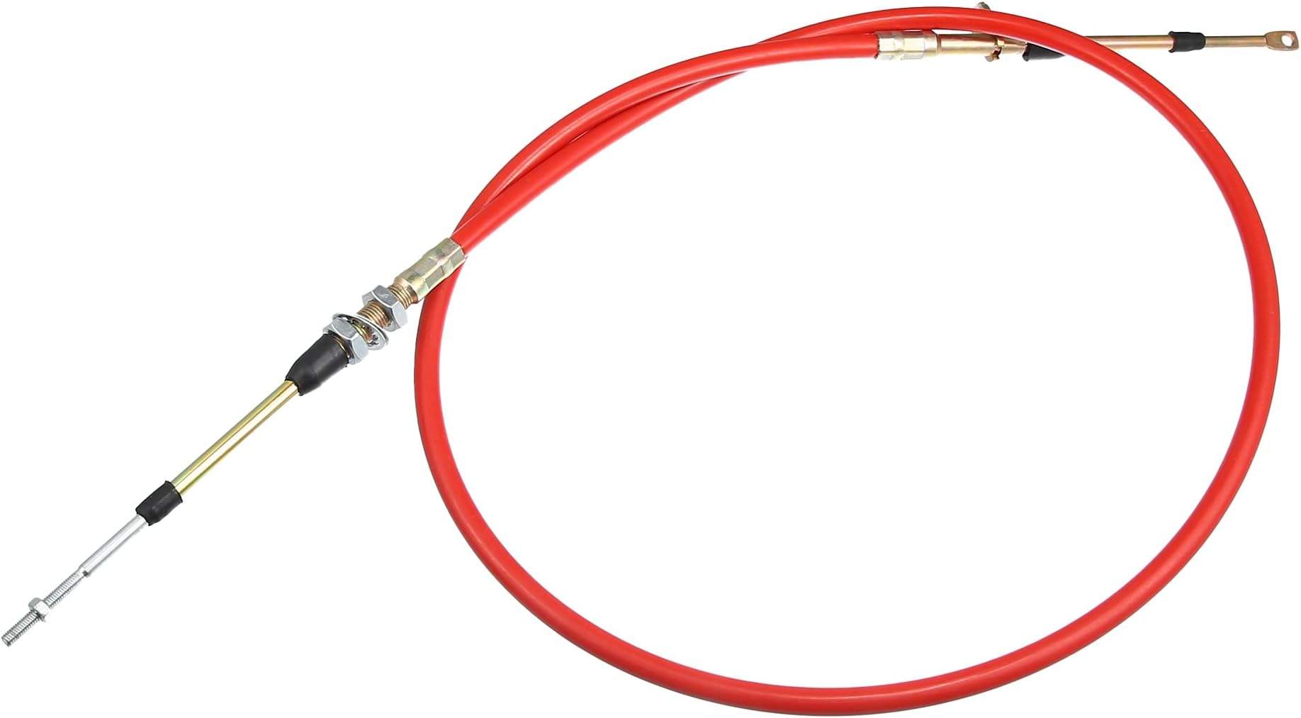 X AUTOHAUX Automatic Transmission Gear Shifter Cable for B&M Shifters Super Duty Race Shifter Cables 5 Ft with Eyelet End Auto Trans Control Lever Cable Assembly 80605