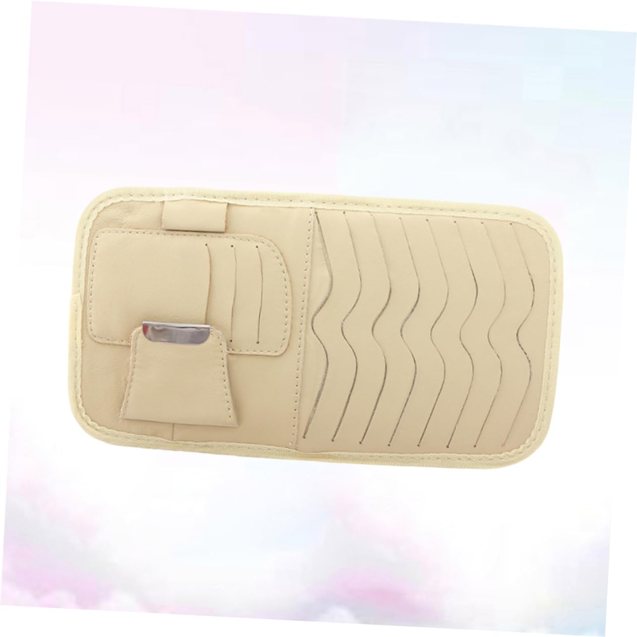 ibasenice 3St Aufbewahrung der Sonnenblende im Auto LKW- -Organizer Kunst runder Filz Sonnenblende für auto Halter Rechnung falten Wagen Autoclip Brillenclip Clip für Sonnenblende