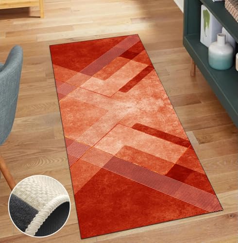 Tapis de couloir rouge patchwork de grande longueur 850 cm - 2