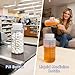 DEMORA Plastic Bottles with Airtight Caps 16oz/500ml, Food Grade Wide Mouth Liquid Containers, Reusable PP Graduated Plastic Bottles for Water Sample Lab Reagent Liquids Mixing (Clear, 4 Pcs)
