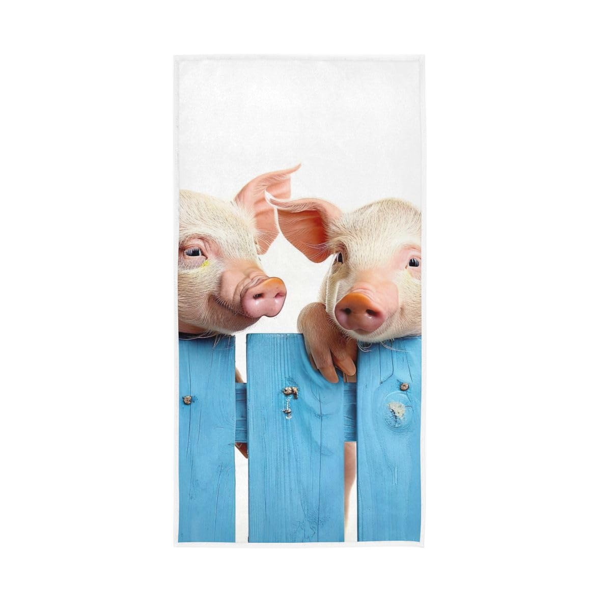 HUYGD Cute Pigs Sunflower Hand Towel, 15 x 30 Inches, Soft Highly Absorbent Towels for Bathroom Gym Hotel