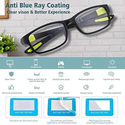 Sunamoy Wide Reading Glasses For Men Blue Light Blocking Computer Readers Stylish Designer Sport Cheater Large Head Frame Nice Black Photochromic Tinted Dark Transition Eyeglasses 2 Packs thumb #6