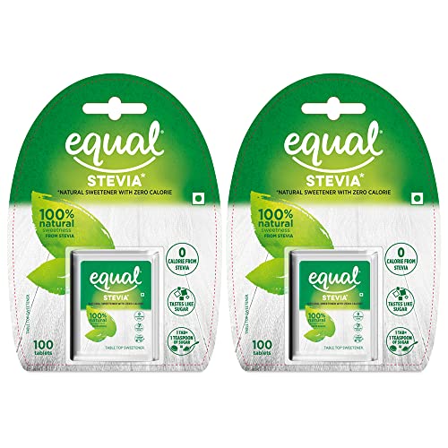 Image of Equal Stevia Natural Sweetener, Sugar Free, 100 Tablets, Pack of 2