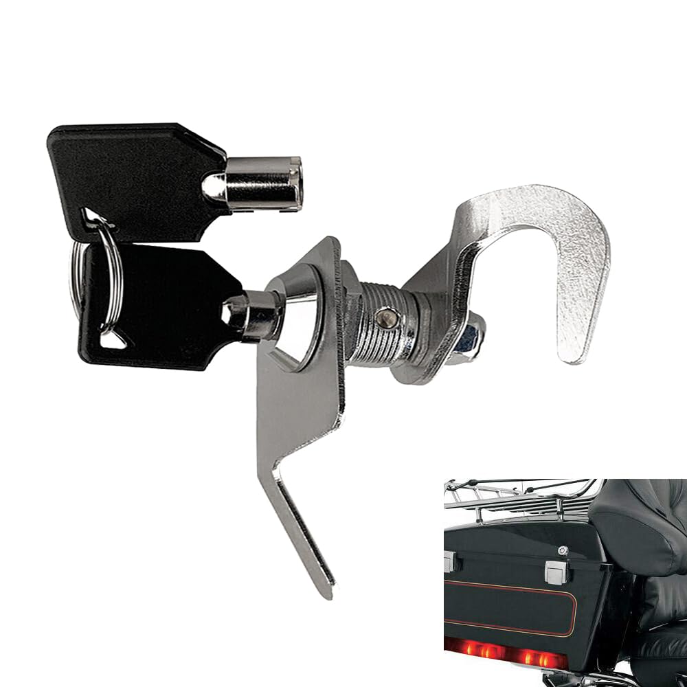 TCMI Saddle Bag Tour Tack Trunk Lock 2 Keys Fits for Harley Touring Electra Street Road King Glide 1991-2013 Tour pak Latch Lock keys