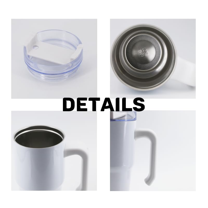 Lilsofee 25 Pack 20 oz Sublimation Blank Tumbler with Handle and Straw Stainless Steel Double Vacuum Insulation Skinny Mug Heat Press Transfer Printing DIY Cups (25)
